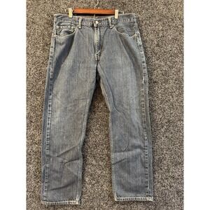 Levis 505 Denim Blue Jeans Mens 38x32 Straight Leg Regular Fit‎